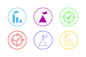 Colorful Challenge Icon Set