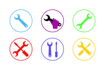 Colorful Repair Icon Set