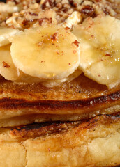 hot cakes con nuez y platano