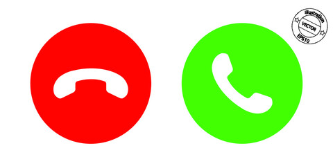 Call and decline button