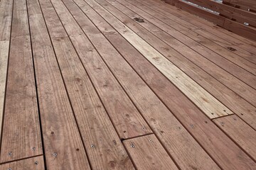 Wood deck lumber