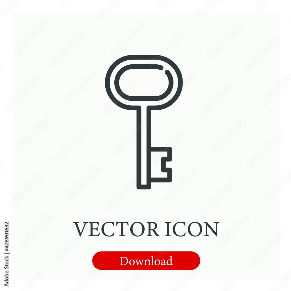 Poster key vector icon. editable stroke. linear style sign for use on web design and mobile apps, logo. sym