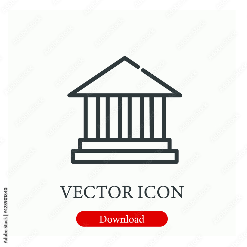 Poster bank vector icon. editable stroke. linear style sign for use on web design and mobile apps, logo. sy