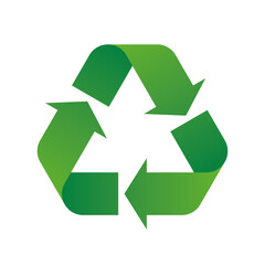 Obraz premium 3D Green Universal Recycling Symbol