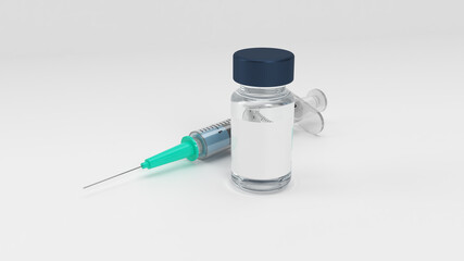Floating vaccine bottles cure covid virus health