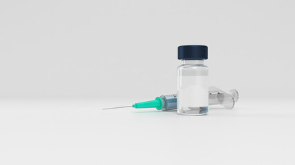 Floating vaccine bottles cure covid virus health