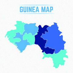 Guinea Detailed Map With Cities