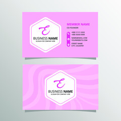 Abstract Pink Curved Business Card Template