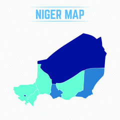 Niger Detailed Map With Regions