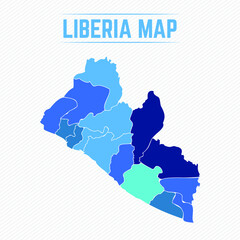 Liberia Detailed Map With Regions