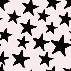 Stars seamless ornament. Vector same stars wallpaper.