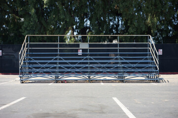 Empty sports bleachers