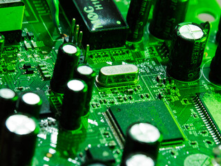 electronic circuit board with components