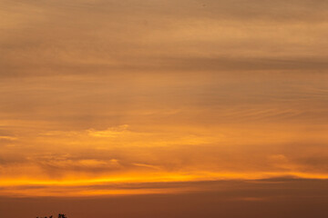 The color of the sky in the evening when the sun is setting