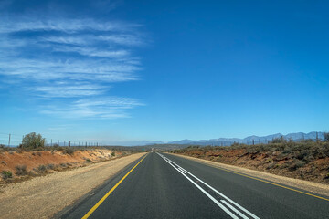 Scenic view of Kleinkaroo seen from driving along R62 to western direction.