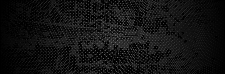 Black Grunge Background. Dot pattern. Dirty surface. Dark texture. Vector illustration