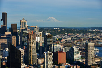 Seattle Skyline with Mount Rainier in the Background