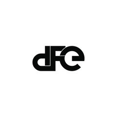 dfe letter original monogram logo design