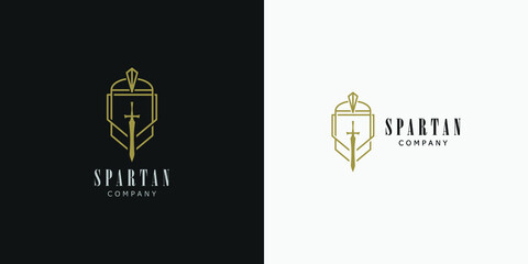 Obraz premium Illustrations of spartan logo design concept