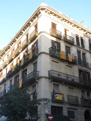 Fototapeta na wymiar bandera cataluña independencia 