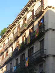 Fototapeta na wymiar bandera cataluña independencia 