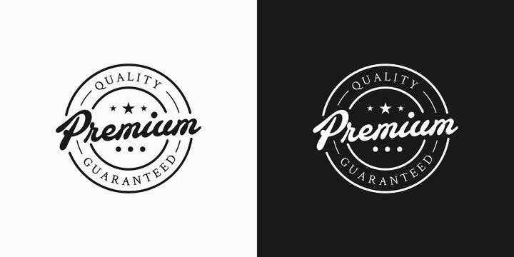 Illustrations of premium quality label stamp design concept