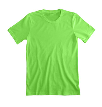 Neon Green Tee Shirt Blank 