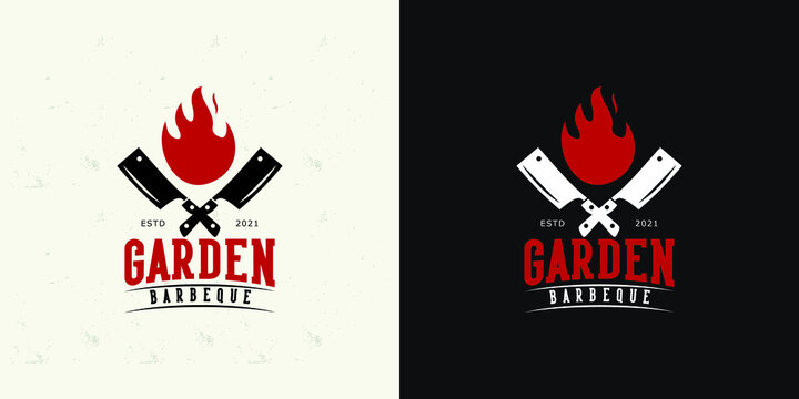 Ilustrations of baberque logo design template