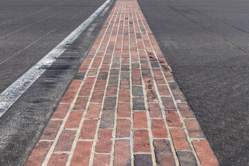The Yard of Bricks at Indianapolis Motor Speedway. IMS is preparing for the Indy 500 and Brickyard...