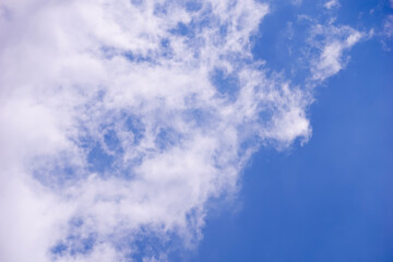 Sky with thin clouds during the rainy season.