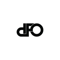 dfo letter original monogram logo design