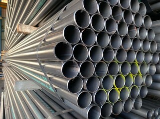 Round steel pipe for building materials. at thailand