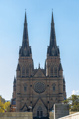 Fototapeta na wymiar Saint Mary’s cathedral Church religious place of worship Sydney NSW Australia Saint Marys Cathedral Sydney