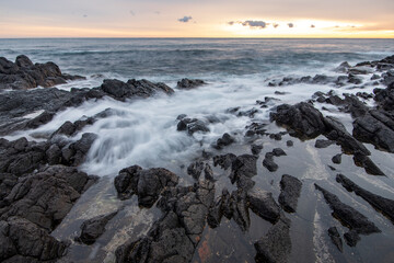 雄武町日の出岬の海岸の風景