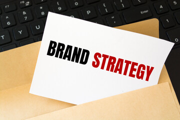 Text sign showing BRAND STRATEGY