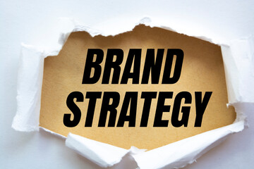 Text sign showing BRAND STRATEGY