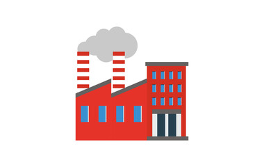 Factory vector flat icon. Isolated Factory Building emoji illustration