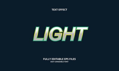 Editable text effect light title style