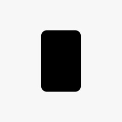 Black rectangle icon vector design on white background