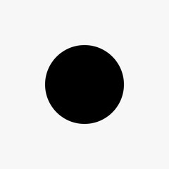 Black circle icon vector design on white background