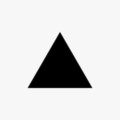Black triangle icon vector design on white background