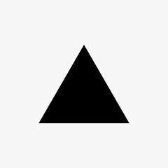 Fototapeta premium Black triangle icon vector design on white background
