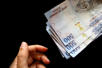 The Saudi banknote of five hundred riyals has the image of King Abd al-Aziz Ibn Saud