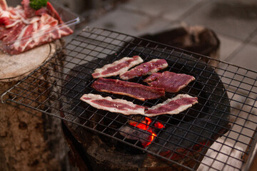 Grilled beef with Flame, Japanese Yakiniku