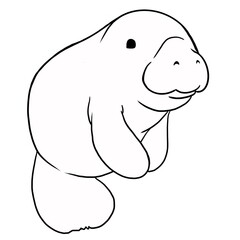 マナティ01線画
