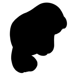 マナティ01シルエット