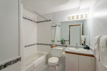 Interior design of a spacious and elegant bathroom