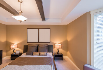 Beautiful and modern home and hotel bedroom interior design.