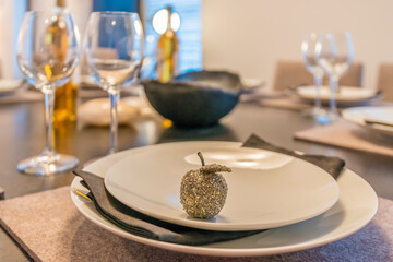 Modern dining room in luxury house.