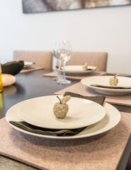 Modern dining room in luxury house.
